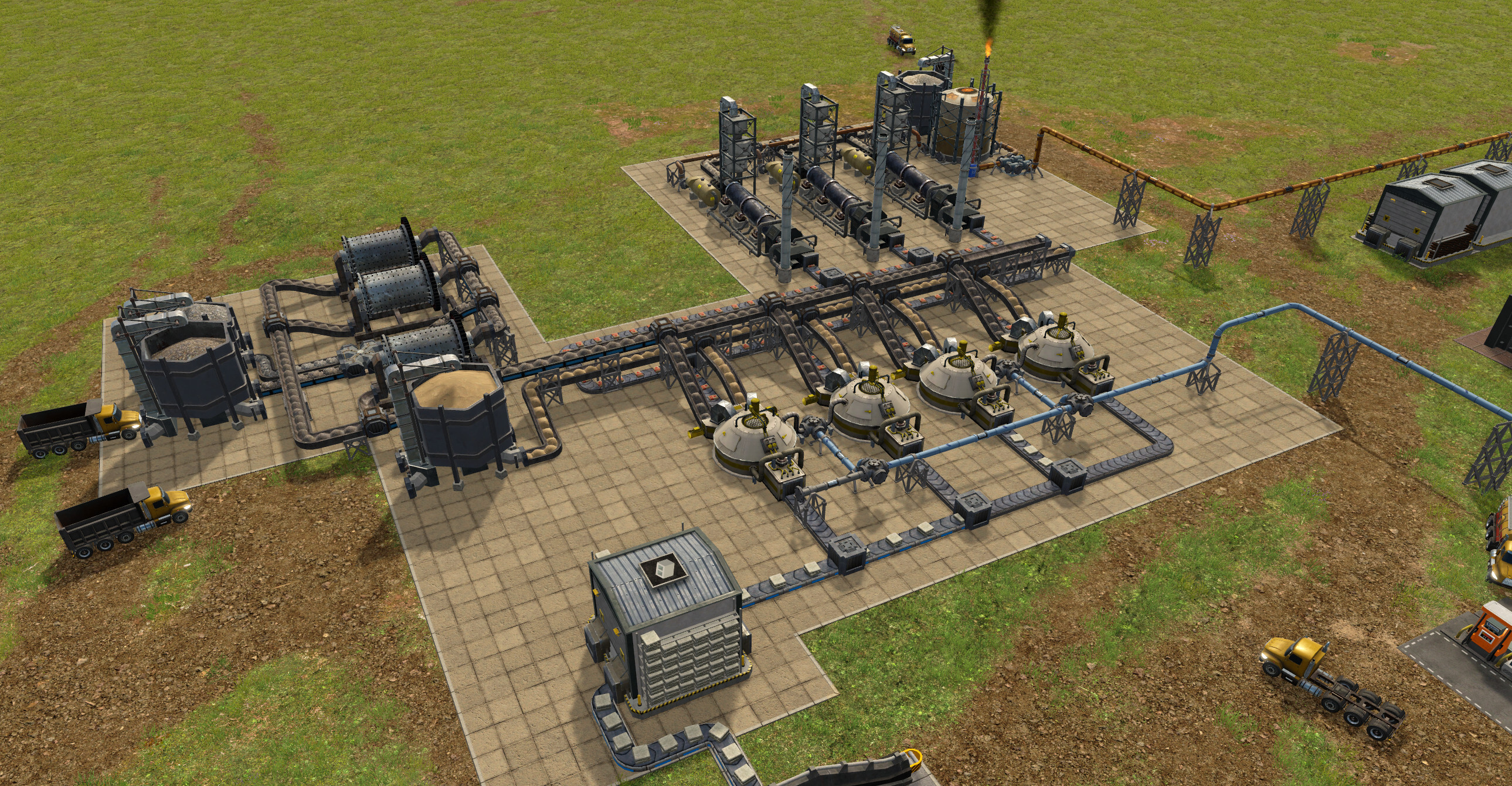 You can also replace the default concrete that comes with the original buildings.