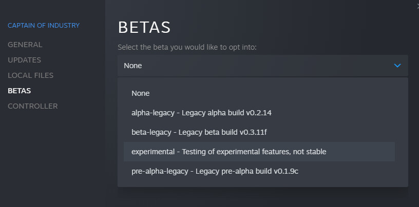 You can join the experimental branch by choosing “experimental” under “betas” in the game settings.